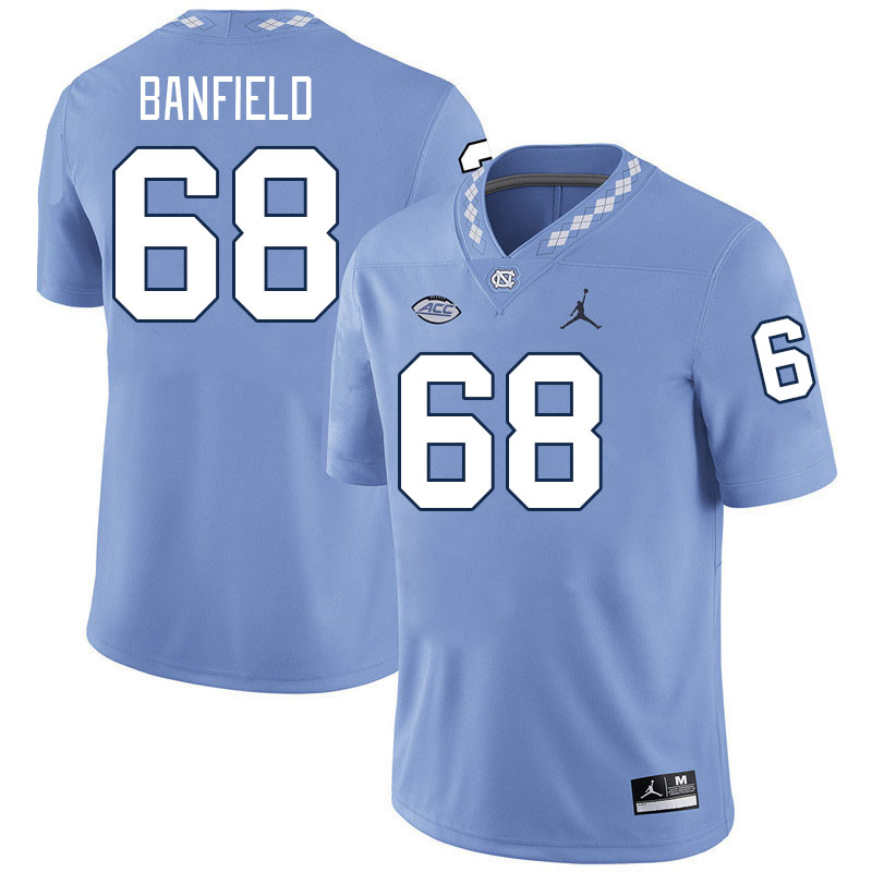 Men #68 Aidan Banfield North Carolina Tar Heels College Football Jerseys Stitched-Carolina Blue